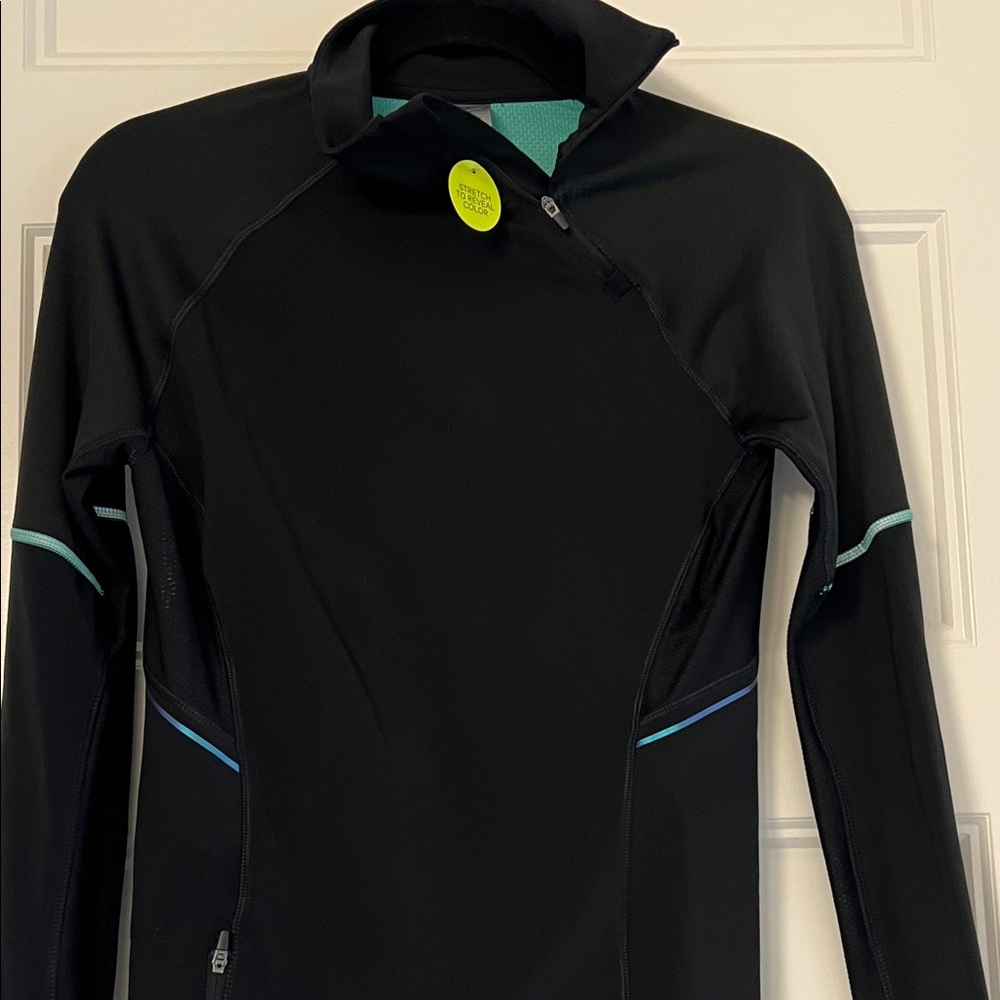 Champion Black and Teal Long Sleeve Coverup - Picture 5 of 7